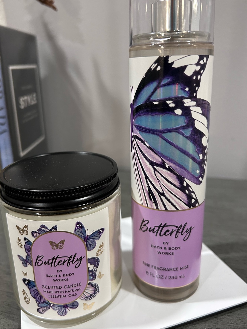 Bath & Body Works Butterfly Fragrance Mist & Candle Set